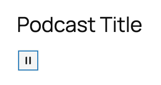 Play button in the pause state Play button in the pause state